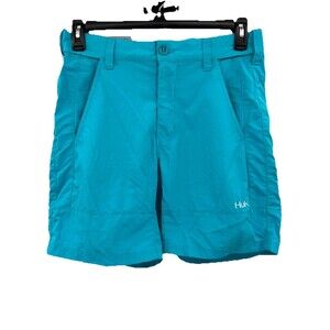 HUK Rogue Fishing Shorts Men's Medium Turquoise Performance 7” Quick Dry Outdoor